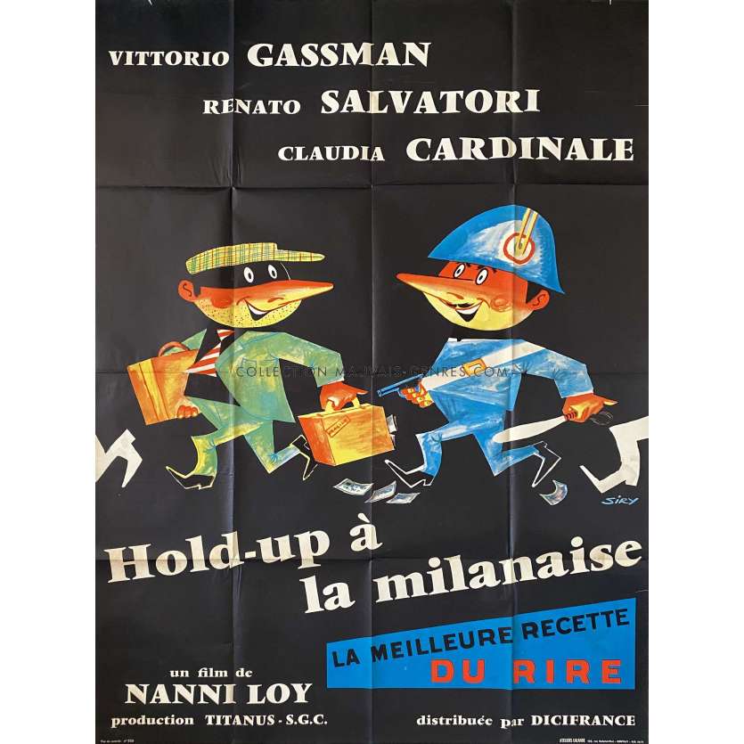 HOLD UP A LA MILANAISE Affiche de cinéma- 120x160 cm. - 1959 - Vittorio Gassman, Nanni Loy