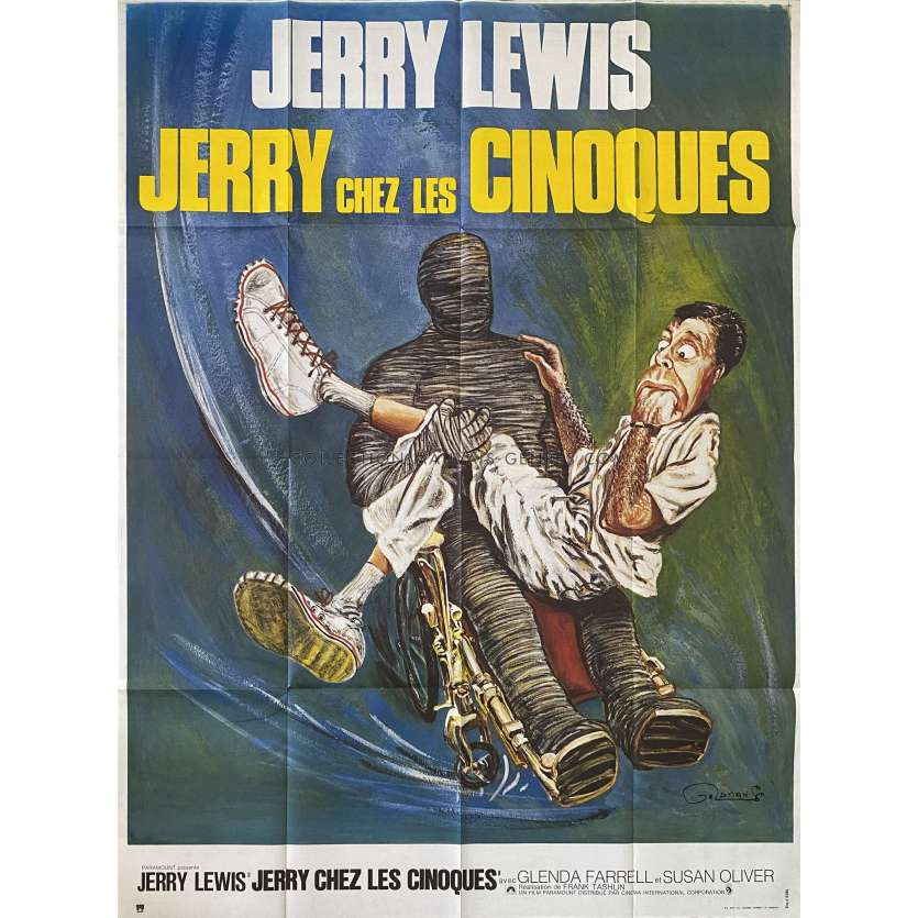 JERRY CHEZ LES CINOQUES Affiche de cinéma- 120x160 cm. - 1964/R1970 - Jerry Lewis, Frank Tashlin