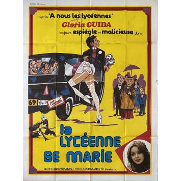 LA LYCENNE SE MARIE Affiche de cinéma- 120x160 cm. - 1976 - Gloria Guida, Marcello Andrei
