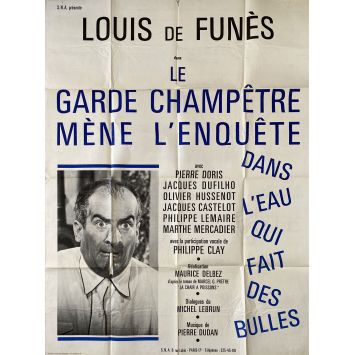 LE GARDE CHAMPETRE MENE L'ENQUETE Affiche de cinéma- 120x160 cm. - 1961 - Louis de Funès, Maurice Delbez