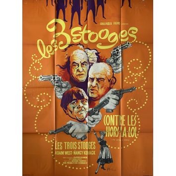 LES TROIS STOOGES CONTRE LES HORS LA LOI Affiche de cinéma- 120x160 cm. - 1964 - Larry Fine, Norman Maurer
