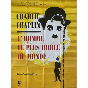 THE FUNNIEST MAN IN THE WORD French Movie Poster- 47x63 in. - 1967 - Vernon P. Becker, Charles Chaplin