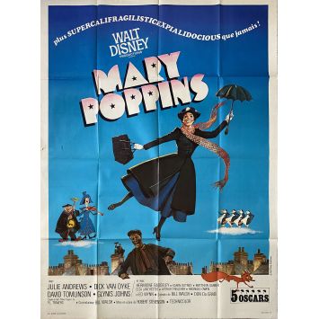 MARY POPPINS Affiche de cinéma- 120x160 cm. - 1964/R1970 - Julie Andrews, Robert Stevenson