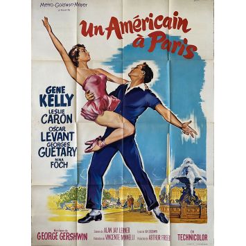 UN AMERICAIN A PARIS Affiche de cinéma- 120x160 cm. - 1951/R1960 - Gene Kelly, Vicente Minelli