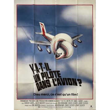 AIRPLANE French Movie Poster- 47x63 in. - 1980 - David Zucker, Leslie Nielsen