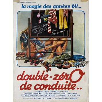 DOUBLE ZERO DE CONDUITE Affiche de cinéma- 40x54 cm. - 1983 - Tiziana Altieri, Giuliano Carnimeo