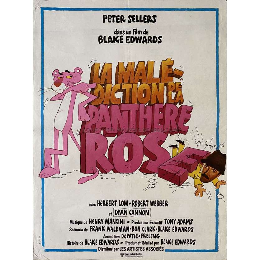 LA MALEDICTION DE LA PANTHERE ROSE Affiche de cinéma- 40x54 cm. - 1978 - Peter Sellers, Blake Edwards