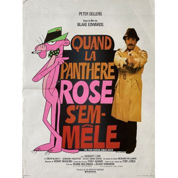 THE PINK PANTHER STRIKES AGAIN French Movie Poster- 15x21 in. - 1976 - Blake Edwards, Peter Sellers