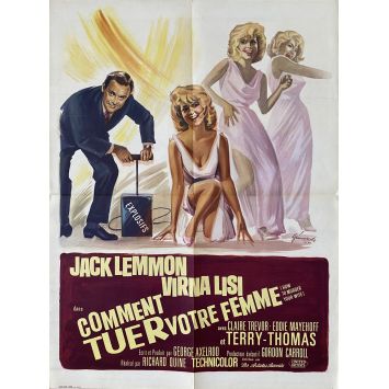 HOW TO MURDER YOUR WIFE French Movie Poster- 23x32 in. - 1965 - Richard Quine, Jack Lemmon