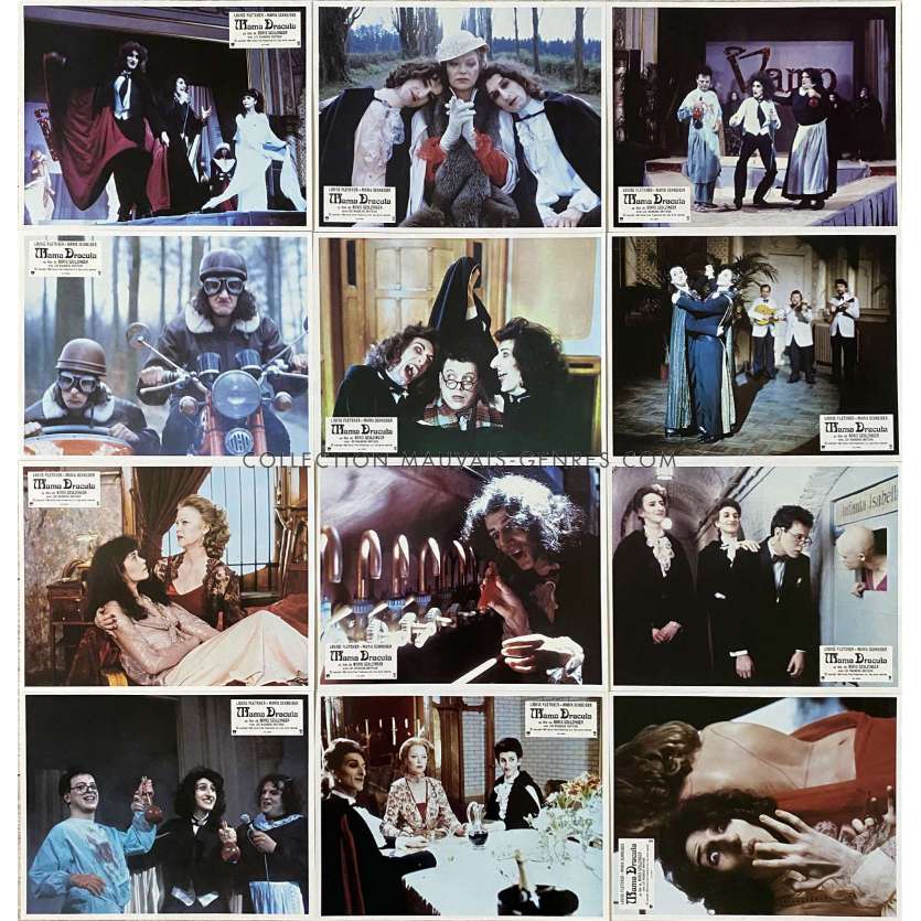 MAMA DRACULA French Lobby Cards x12 - 10x12 in. - 1980 - Boris Szulzinger, Louise Fletcher