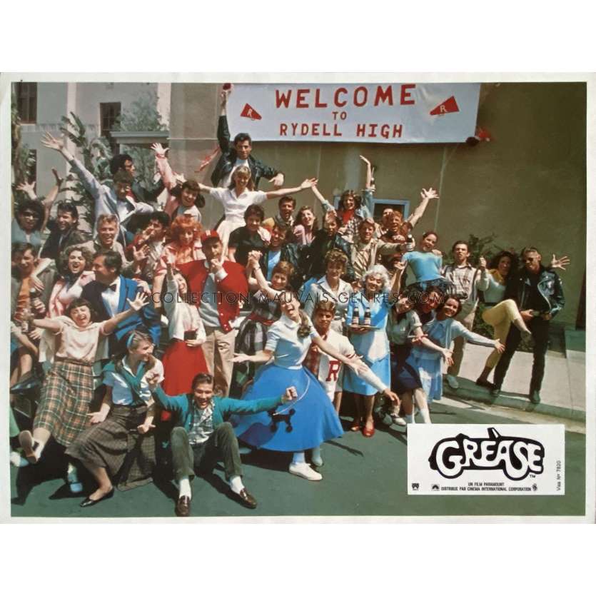 GREASE French Lobby Card N06 - 9x12 in. - 1978 - Randal Kleiser, John Travolta