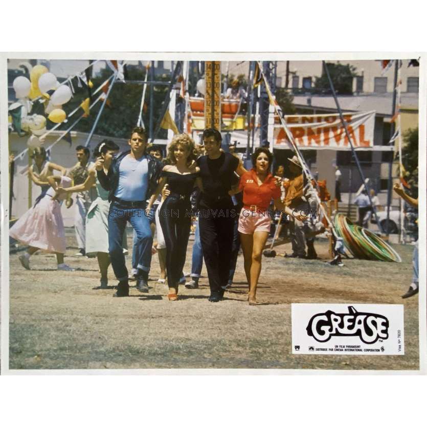 GREASE French Lobby Card N09 - 9x12 in. - 1978 - Randal Kleiser, John Travolta