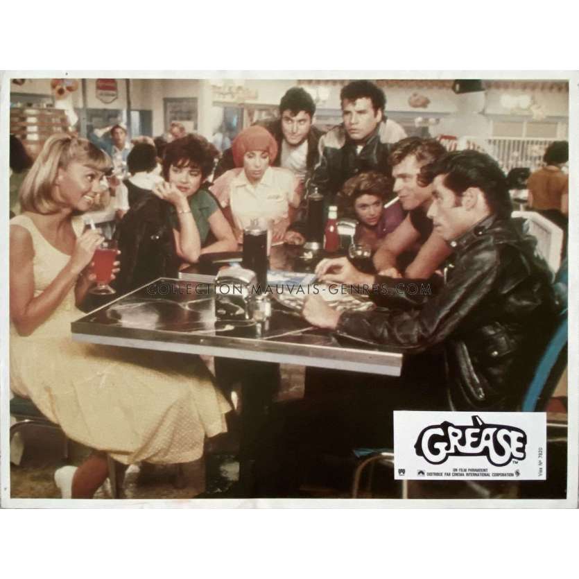 GREASE French Lobby Card N10 - 9x12 in. - 1978 - Randal Kleiser, John Travolta