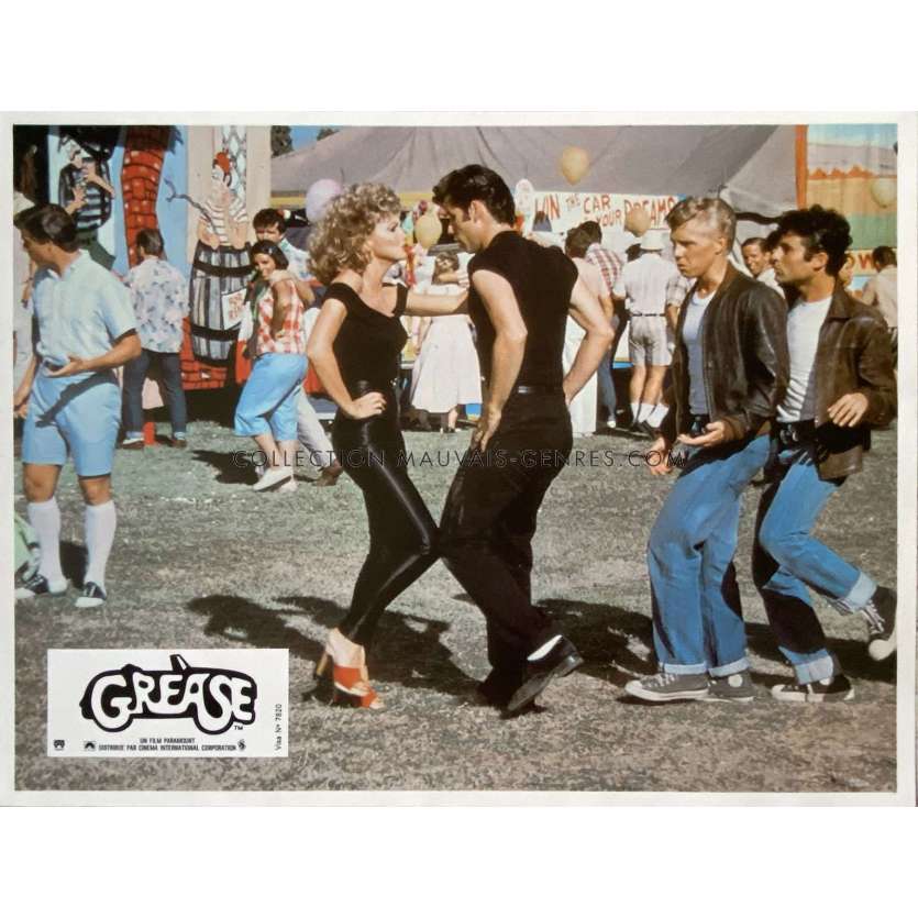 GREASE French Lobby Card N12 - 9x12 in. - 1978 - Randal Kleiser, John Travolta