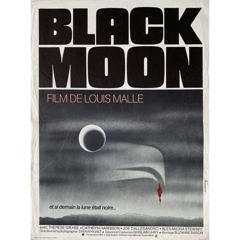 BLACK MOON Affiche de cinéma- 40x54 cm. - 1975 - Cathryn Harrison, Louis Malle