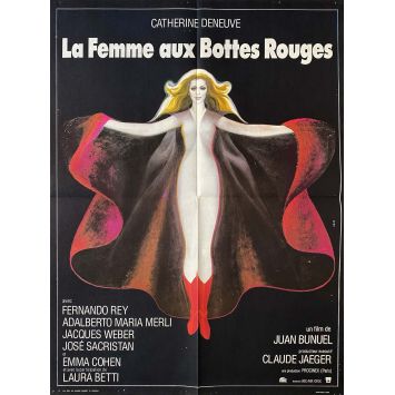 LA FEMME AUX BOTTES ROUGES Affiche de cinéma- 60x80 cm. - 1974 - Catherine Deneuve, Juan Luis Bunuel