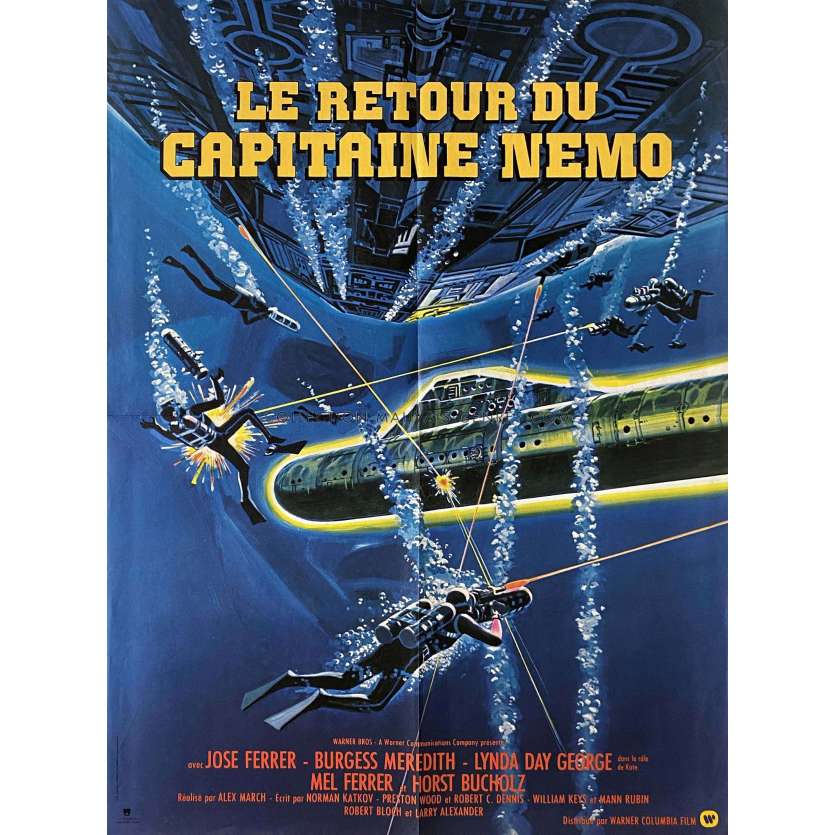 THE RETURN OF CAPTAIN NEMO French Movie Poster- 23x32 in. - 1978 - Alex March, José Ferrer