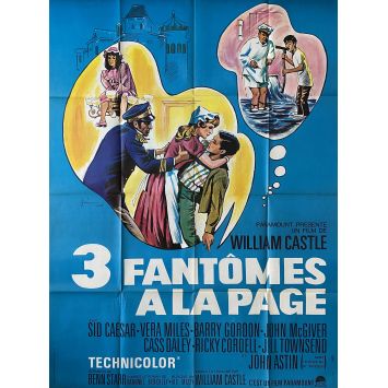 3 FANTOMES A LA PAGE Affiche de cinéma- 120x160 cm. - 1967 - Ben Starr, William Castle