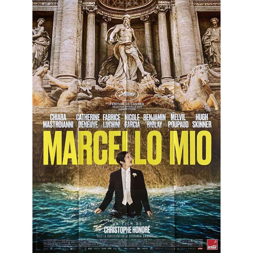 MARCELLO MIO Affiche de cinéma- 120x160 cm. - 2024 - Chiara Mastroianni, Christophe Honoré