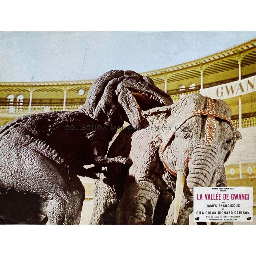 THE VALLEY OF GWANGI French Lobby Card N02 - 9x12 in. - 1969 - Ray Harryhausen, James Franciscus