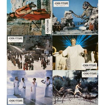 CLASH OF THE TITANS French Lobby Cards x6 - 9x12 in. - 1981 - Desmond Davis, Lawrence Oliver