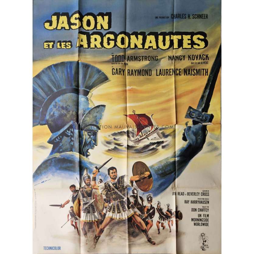 JASON AND THE ARGONAUTS Original Movie Poster- 47x63 in. - 1963 - Ray Harryhausen, Todd Armstrong