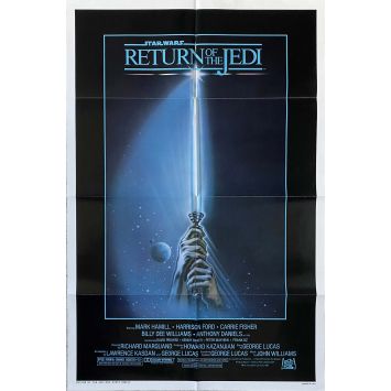 STAR WARS - LE RETOUR DU JEDI Affiche de cinéma- 69x104 cm. - 1983 - Harrison Ford, Richard Marquand