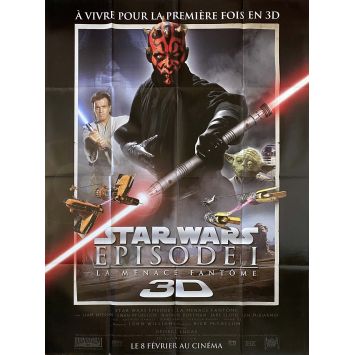 STAR WARS - THE PHANTOM MENACE French Movie Poster 3D - 47x63 in. - 1999 - George Lucas, Ewan McGregor