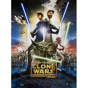 STAR WARS - THE CLONE WARS French Movie Poster- 47x63 in. - 2008 - Dave Filoni, Matt Lanter