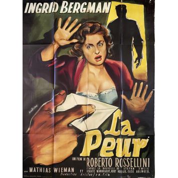 FEAR French Movie Poster- 47x63 in. - 1954 - Roberto Rossellini, Ingrid Bergman