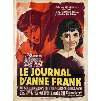 THE DIARY OF ANNE FRANK French Movie Poster- 47x63 in. - 1959 - George Stevens, Millie Perkins