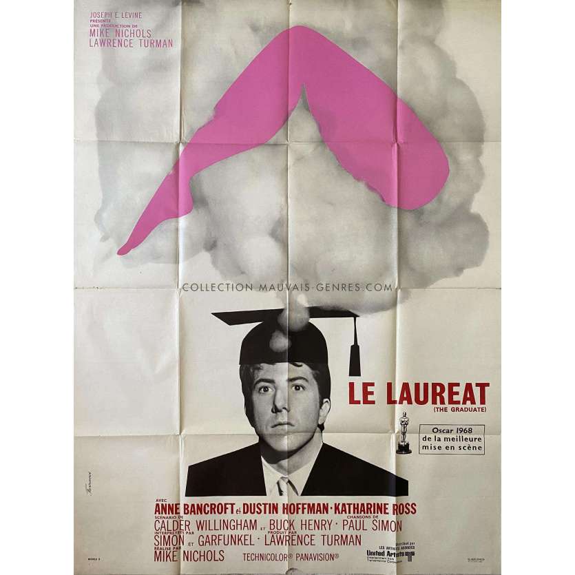 LE LAUREAT Affiche de film- 120x160 cm. - 1967 - Dustin Hoffman, Mike Nichols