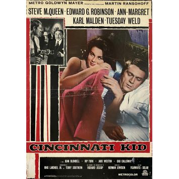 THE CINCINNATI KID Italian Movie Poster N02 - 18x26 in. - 1965 - Norman Jewison, Steve McQueen