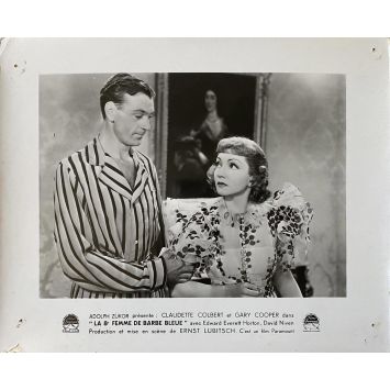 LA 8E FEMME DE BARBE BLEUE photo de cinéma N01 - 24x30 cm. - 1938 - Claudette Colbert, Ernst Lubitsch