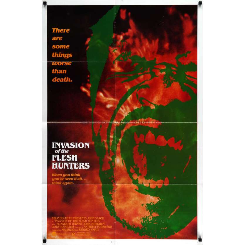 INVASION OF THE FLESH HUNTERS US Movie Poster29x41 - R1983 - Antonio Margheriti, John Saxon