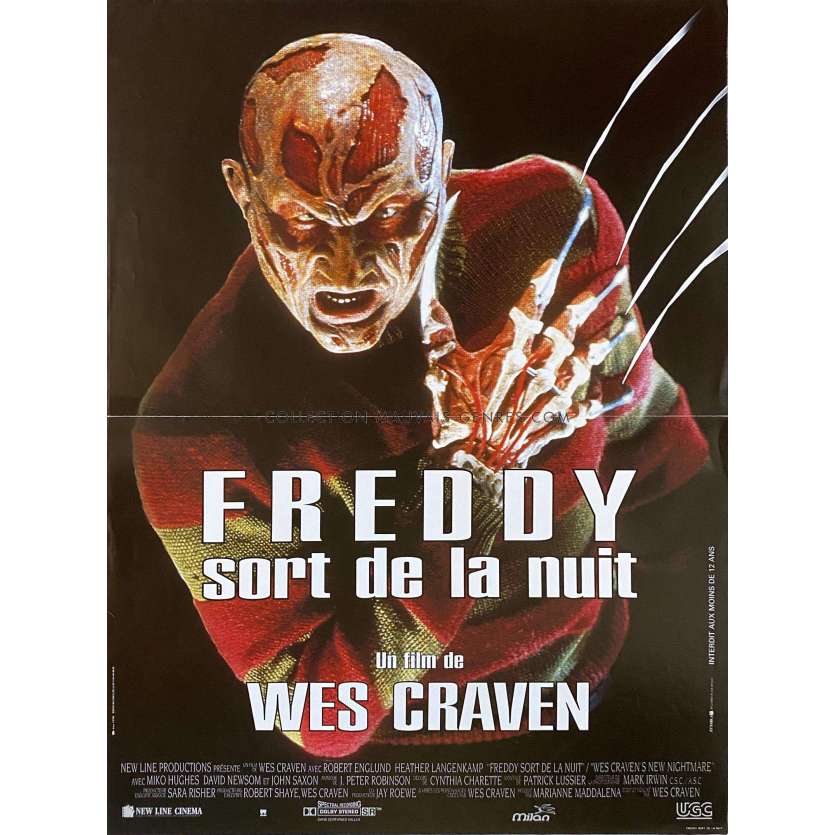 FREDDY SORT DE LA NUIT Affiche de cinéma- 40x54 cm. - 1994 - Robert Englund, Wes Craven