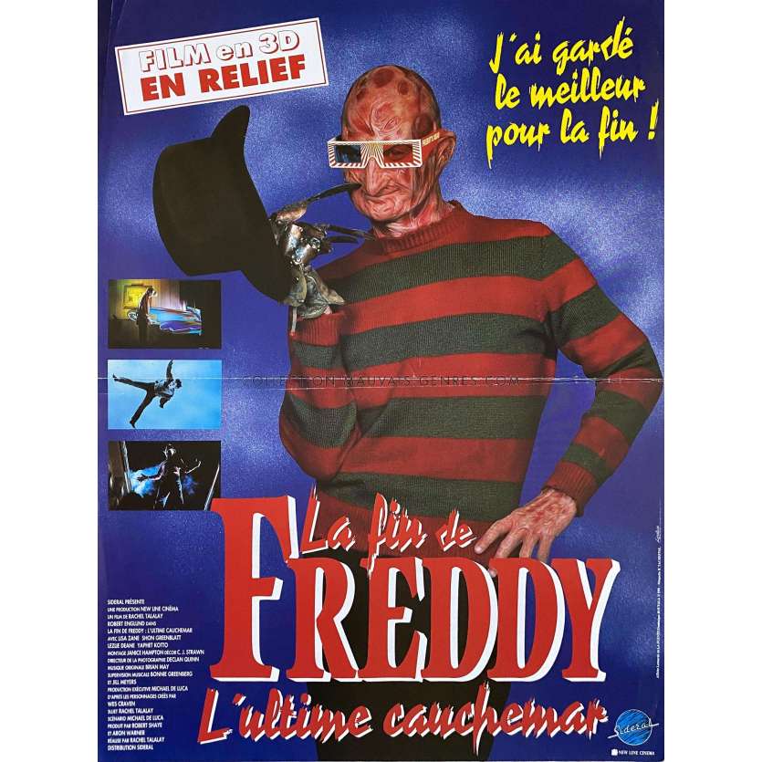 FREDDY'S DEAD French Movie Poster- 15x21 in. - 1991 - Wes Craven, Robert Englund