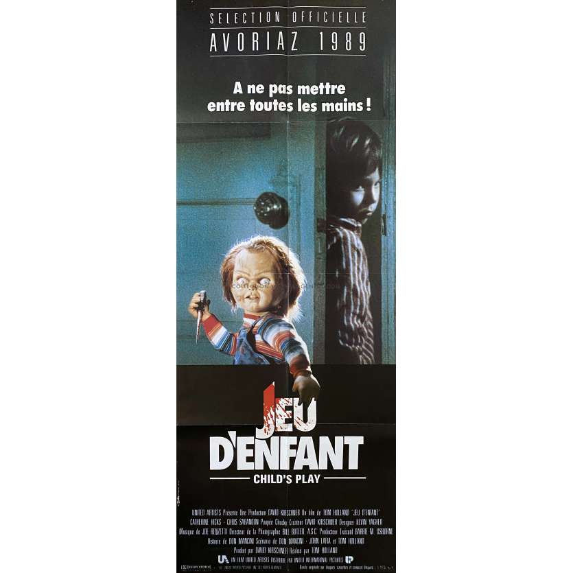 CHUCKY JEU D'ENFANT Affiche de cinéma- 60x160 cm. - 1988 - Catherine Hicks, Tom Holland