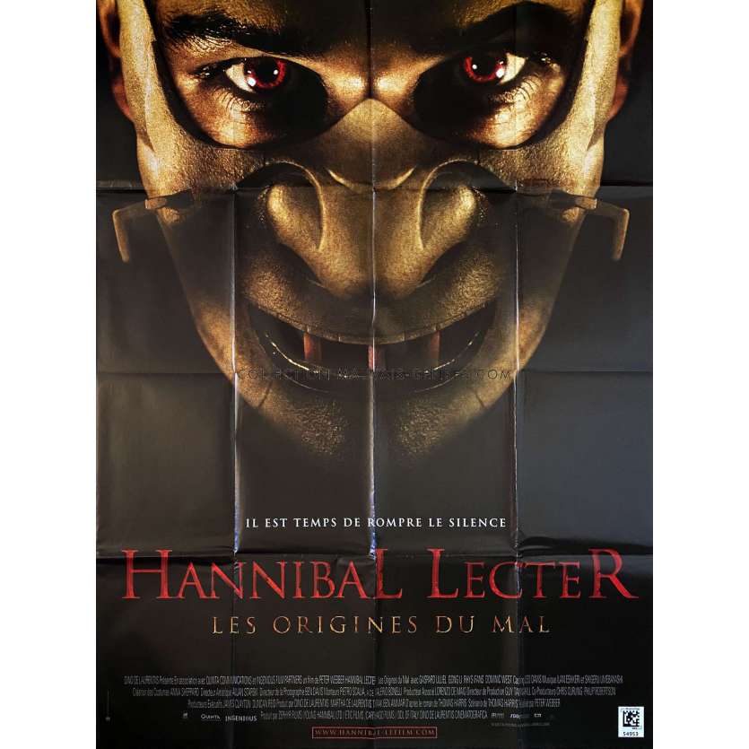 HANNIBAL LECTER LES ORIGINES DU MAL Affiche de cinéma- 120x160 cm. - 2007 - Gaspard Ulliel, Peter Webber