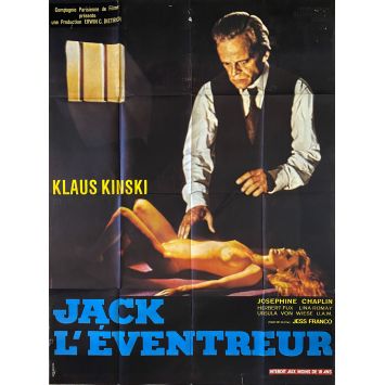 JACK L'EVENTREUR Affiche de cinéma- 120x160 cm. - 1976 - Klaus Kinski, Jesús Franco