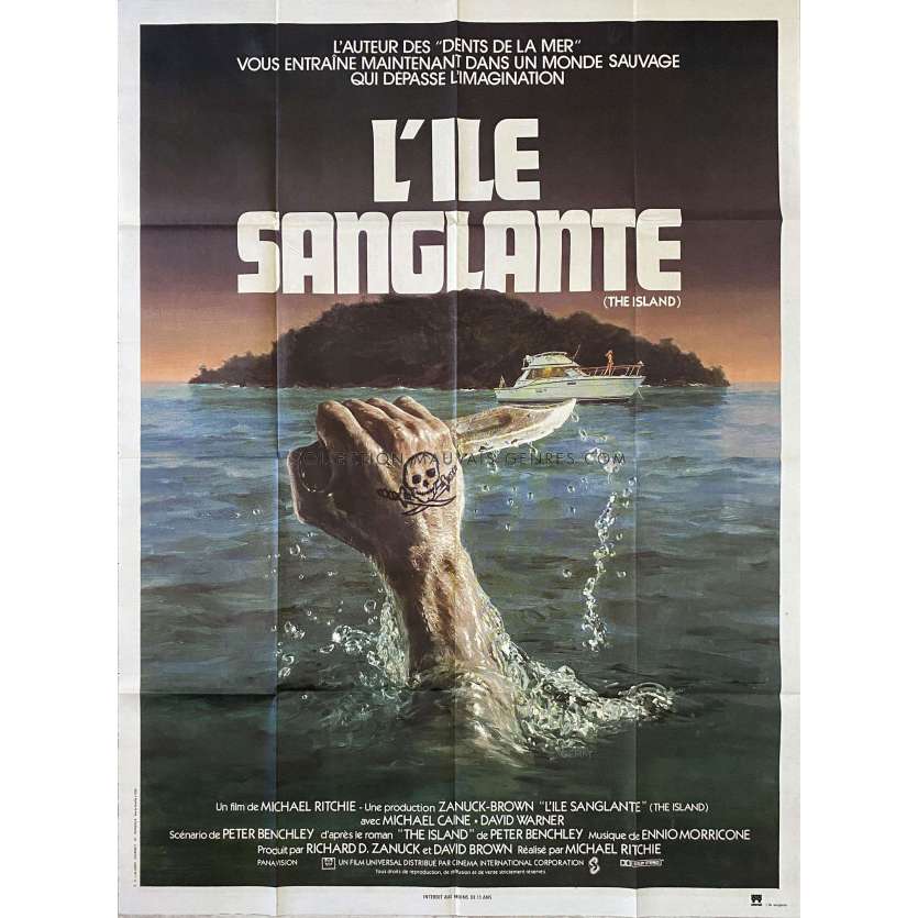 L'ILE SANGLANTE Affiche de cinéma- 120x160 cm. - 1980 - Michael Caine, Michael Ritchie