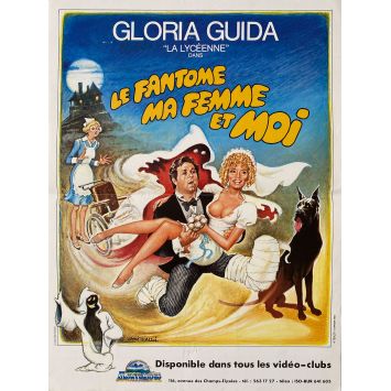 LE FANTOME MA FEMME ET MOI Affiche de cinéma- 40x54 cm. - 1982 - Gloria Guida, Bruno Corbucci