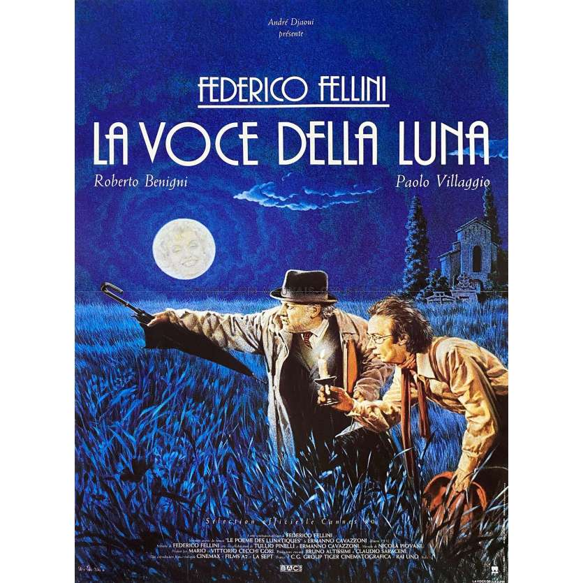 LA VOCCE DELLA LUNA Affiche de cinéma- 40x54 cm. - 1990 - Roberto Benigni, Federico Fellini