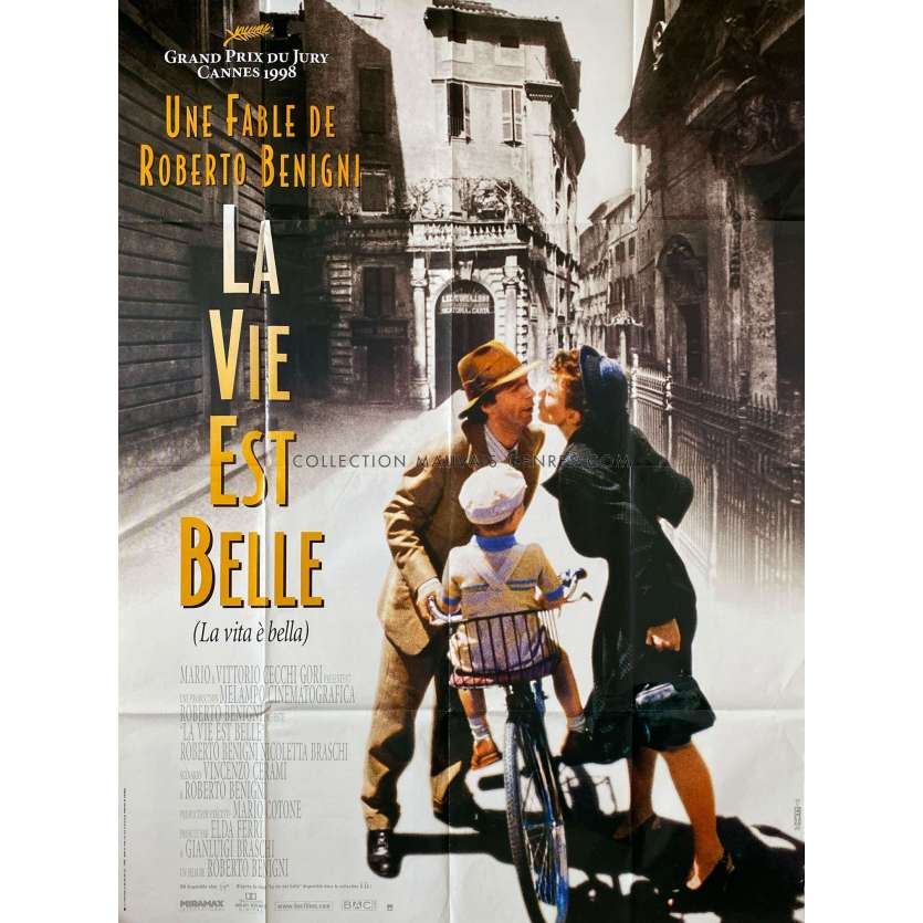 LA VIE EST BELLE Affiche de cinéma- 120x160 cm. - 1997 - Nicoletta Braschi, Roberto Benigni