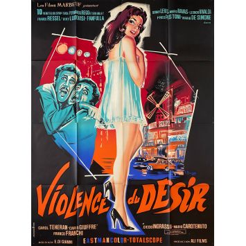 VIOLENCE DU DESIR Affiche de cinéma- 120x160 cm. - 1963 - Mario Carotenuto, Enzo Di Gianni