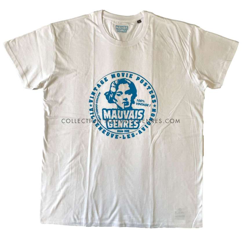 T-ShirtMAUVAIS GENRES Size L White, Organic Cotton, 150g,