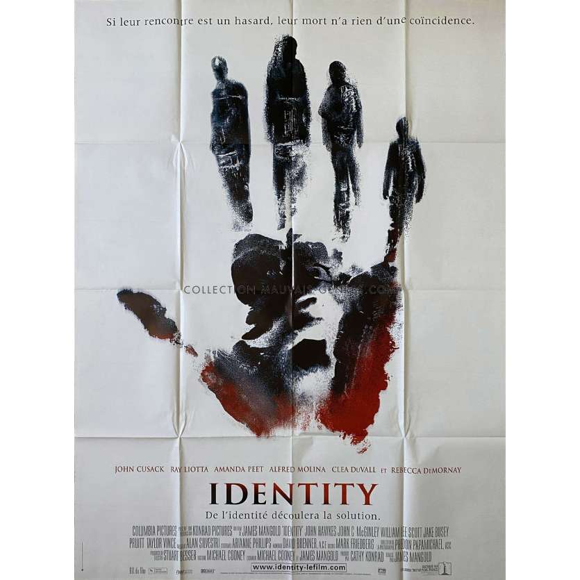 IDENTITY French Movie Poster- 47x63 in. - 2003 - James Mangold, John Cusack