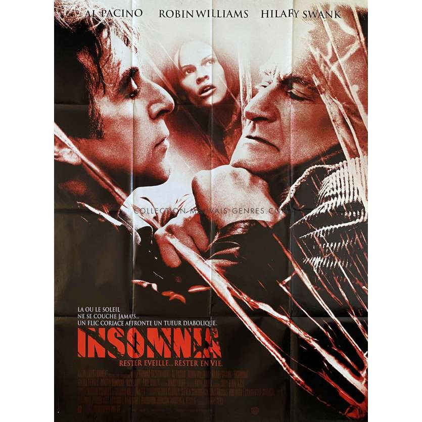 INSOMNIA Affiche de cinéma- 120x160 cm. - 2002 - Al Pacino, Christopher Nolan