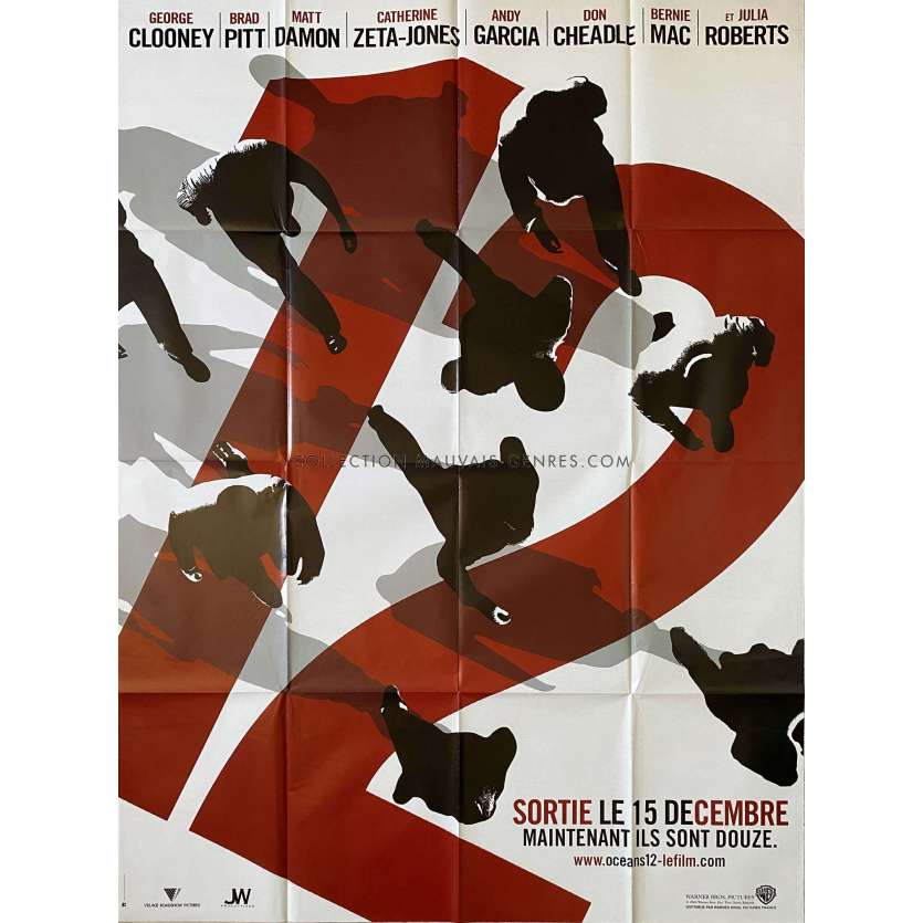 OCEAN'S TWELVE French Movie Poster Advance - 47x63 in. - 2004 - Steven Soderbergh, George Clooney