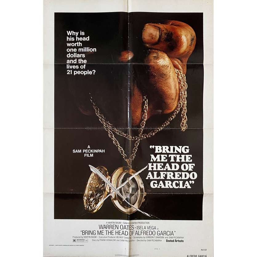 BRING ME THE HEAD OF ALFREDO GARCIA U.S Movie Poster- 27x41 in. - 1974 - Sam Peckinpah, Warren Oates